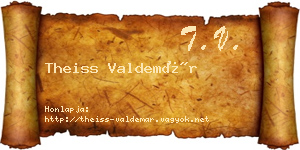 Theiss Valdemár névjegykártya